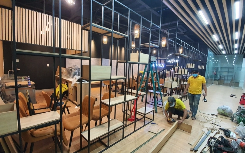 THI CÔNG NỘI THẤT COFFE SHOP ALOHA - TÂN BÌNH